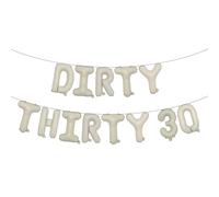 Dirty Thirty 30th Birthday Party Decorations for Her Multicolor Dirty 30 Balloons Banner Decorations for Women 30 Years Old Birthday Party (DIRTY THIRTY 30 Cream)