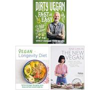 Dirty Vegan Fast and Easy, The New Vegan & The Vegan Longevity Diet 3 Books Collection Set
