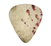 Dirty Wall with Bloody Hand Guitar Picks 12 Pcs Classical Triangle Guitar Plectrums Includes Thin, Medium & Heavy Gauges 3 Sizes for Bass Electric Acoustic Guitars Ukulele with Organizer Storage Box