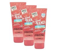 Dirty Works In Good Hands Cream 100ml - Hydrating Hand Treatment with Shea Butter & Vitamin E - Nourishing Smoothing Moisturizing for Dry Skin Silky Soft Feel (Pack of 3)