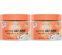 Dirty Works Yummy Buff Salt Scrub - Exfoliating Body Polish, Smoother Skin, Gentle Buffing, Deep Cleanse, Renewing, Luxurious Treat - 300ml (Pack of 2)