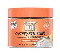 Dirty Works Yummy Buff Salt Scrub - Exfoliating Body Polish, Smoother Skin, Gentle Buffing, Deep Cleanse, Renewing, Luxurious Treat - 300ml