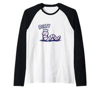 Dirty Worm Garden Society Funny Earthworm Nature Lover Raglan Baseball Tee