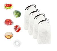 Dirtychop Food Covers, Reusable Fresh Keeping Bags/200pcs, Food Covers Stretch Reusable, Reusable Food Covers, Plastic Food Covers, Silicone Wraps for Food, Plastic Food Covers (400 Pccs)