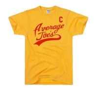 DirtyRagz Men's Average Joe's Jersey Movie Dodgeball Costume T Shirt Gold, Yellow