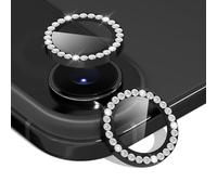 Diruite 2-Pack Camera Lens Protector for iPhone 17 Air Tempered Glass,Diamond HD Premium Lens Cover+Aluminum Ring Camera Protector,Space Black