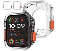 Diruite 2-Pack Case for Apple Watch SE 3/2/1 /Series 6 5 4 44mm/Series 9/8/7 45mm Protector,Ultra Thin Soft TPU Shockproof Cases for iWatch 44mm/45mm Hollow Out Cover[Without Screen]