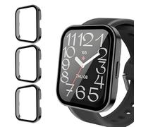 Diruite 3-Packs Screen Protector for Amazfit Bip5 Unity Tempered Glass Case,All Around Hard PC Protective for Amazfit Bip5 Unity Cover