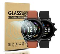 Diruite 4-Pack for Fossil Gen 6(2021)/Gen 5(2019) Screen Protector Tempered Glass[2.5D 9H Hardness][Anti-Scratch][Optimized Version]