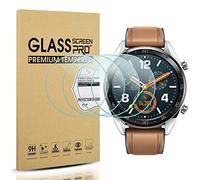 Diruite 4-Pack for Huawei Watch GT Tempered Glass Screen Protector [2.5D 9H Hardness] [Anti-Scratch] [Perfectly Fit]