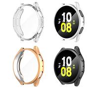 Diruite 4-Pack for Samsung Galaxy Watch 5 44mm Screen Protector Case, HD Shockproof Soft TPU Full Protection Screen Protector Case for Samsung Galaxy Watch 5 44mm Protective Cover