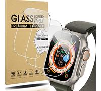 Diruite 4-Packs Protective Film for Apple Watch Ultra/Ultra 2 49mm Screen Protector,HD Glass Tempered Glass Screen Protector Protective Glass Film