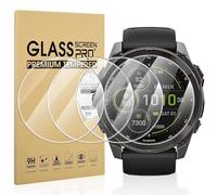 Diruite 4Pcs Screen Protector for Garmin Fenix 8/8 Pro AMOLED 51mm/7X Cover | 9H Hardness Tempered Glass Screen Cover,HD Clear,Anti Scratch,Touch Sensitive,No Bubbles,Ultra-thin Full Coverage Protection