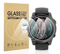 Diruite 4Pcs Screen Protector for Garmin Fenix E 47mm Tempered Glass Cover | 9H Hardness Tempered Glass Screen Cover,HD Clear,Anti Scratch,Touch Sensitive,No Bubbles,Ultra-thin Full Coverage Protection