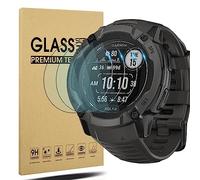 Diruite 4Pcs Screen Protector for Garmin Instinct 2X Solar Glass Cover | 9H Hardness Tempered Glass Screen Cover,HD Clear,Anti Scratch,Touch Sensitive,No Bubbles,Ultra-thin Full Coverage Protection