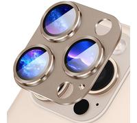Diruite Camera Lens Cover for iPhone 16 Pro/16 Pro Max Camera Protector 360°Integrated Frosting Tempering Glass Aluminum Alloy Lens Protection,Desert Titanium