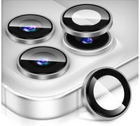 Diruite Camera Lens Protector for iPhone 17 Pro/Pro Max Tempering Glass,Convex Platform HD Lens Cover+Aluminum Rim Camera Protection,Grey