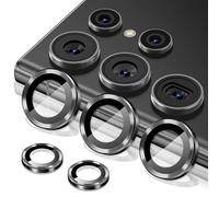Diruite Camera Lens Protector for Samsung Galaxy S25 Ultra Camera Protector HD Anti Scratch Tempered Glass&Aluminum Frame Lens Cover,Black