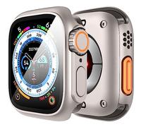 Diruite Screen Protector for Apple Watch Series 9/8/7 45mm 360°Comprehensive Protection Case,Creative Design Ultrathin Scratch-Resistant PC Protective for iWatch 45mm Cover-Starlight