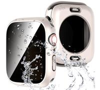 Diruite Screen Protector for Apple Watch Series 9/8/7 45mm Case Anti-Spy,Privacy Tempered Glass Hard PC Waterproof Scratch-Resistant Cover for iWatch 45mm Cases