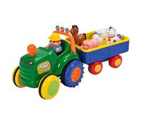 Big Steps Play Old MacDonald Tractor & Trailer - With lights, sounds and horn - Includes farmer, sheep, cow, chicken, pig and horse.