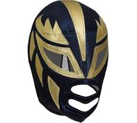 DIS Brazo de ORO Adult - (Pro - Fit) Lucha Libre Luchador Mexican Wrestling Mask Costume Black, Golden