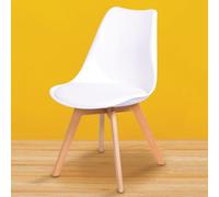 DIS Set Of Four Malmo Dining Chairs Beech & White