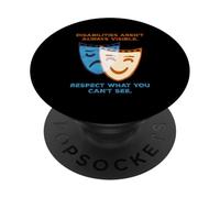 Disabilities Aren’t Always Visible Spoonie Theatre Mask PopSockets Adhesive PopGrip