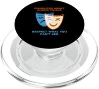 Disabilities Aren’t Always Visible Spoonie Theatre Mask PopSockets PopGrip for MagSafe