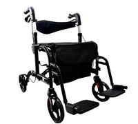 Disability Aids Rollator Walker with Seat - Mobility Walking Frame with Wheels and Tray - Folding 4-Wheeled Walker for Elderly and Disabled - Zeen Mobility Walker for Men and Woman