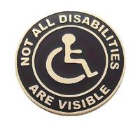 Disability Awareness Enamel Lapel Pin or Brooch Jewellery, Invisible Disabilities Representation