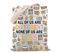 Disability Awareness Gift All Of Us Are Different None Of Us Are Less Tote Bag Accessibility Inclusion Matters SPED Teacher Gift (ifferent None Of Us TOTE)