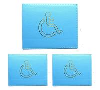 Disability Badge Holder Wallet Disabled Badge Holder Disable Badge Holder for Car Blue Badge Protector Hologram Safe Parking Permit Display Cover Red PU Leather Disabled Wallet (Light Blue)