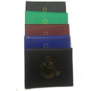 Disability Badge Holder Wallet Disabled Badge Holder Disable Badge Holder for Car Blue Badge Protector Hologram Safe Parking Permit Display Cover Red PU Leather Disabled Wallet (Navy)