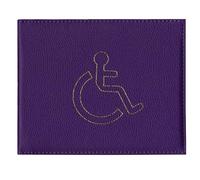Disability Badge Holder Wallet Disabled Badge Holder Disable Badge Holder for Car Blue Badge Protector Hologram Safe Parking Permit Display Cover Red PU Leather Disabled Wallet (Purple)