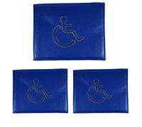 Disability Badge Holder Wallet Disabled Badge Holder Disable Badge Holder for Car Blue Badge Protector Hologram Safe Parking Permit Display Cover Red PU Leather Disabled Wallet (Blue)