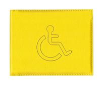 Disability Badge Holder Wallet Disabled Badge Holder Disable Badge Holder for Car Blue Badge Protector Hologram Safe Parking Permit Display Cover Red PU Leather Disabled Wallet (Yellow)