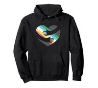 Disability Pride Flag Heart Hug Pullover Hoodie