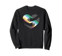 Disability Pride Flag Heart Hug Sweatshirt