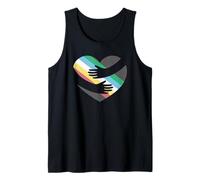Disability Pride Flag Heart Hug Tank Top