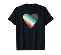 Disability Pride Flag In A Heart Shape - Disability Pride T-Shirt