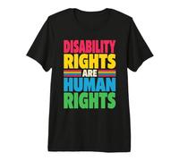 Disability Rights are Human Rights Colorful Retro Advocate Premium T-Shirt