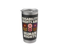 Disability Rights are Human Rights Floral Advocate Stainless Steel Insulated Tumbler