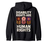 Disability Rights Are Human Rights Floral Advocate Zip Hoodie