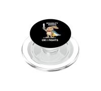 Disability Rights Or I Fights Cartoon Rabbit Hero Rabbit PopSockets PopGrip for MagSafe