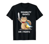 Disability Rights Or I Fights Cartoon Snail Hero Snail Meme Value Graphic T-Shirt, Men, Black, S