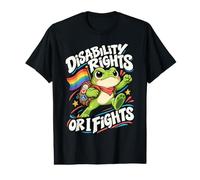 Disability Rights Or I Fights Cute Frog Marching Forward Value Graphic T-Shirt