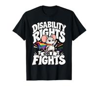 Disability Rights Or I Fights Cute Mouse Disabled Awareness Value Graphic T-Shirt