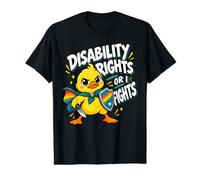 Disability Rights Or I Fights Duck Disabled Awareness Value Graphic T-Shirt