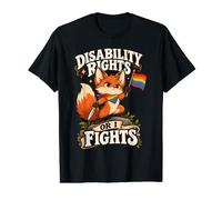 Disability Rights Or I Fights Fox Disabled Awareness Value Graphic T-Shirt